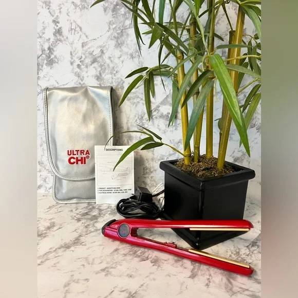 Ultra CHI Tourmaline Ceramic Hairstyling Iron w/Insulated Pouch Ultra CHI Red 1 main image 4